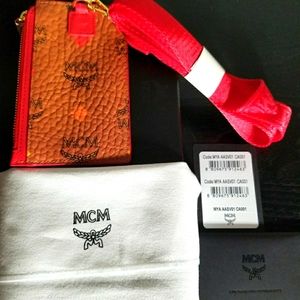 MCM Visetos Card Case Lanyard